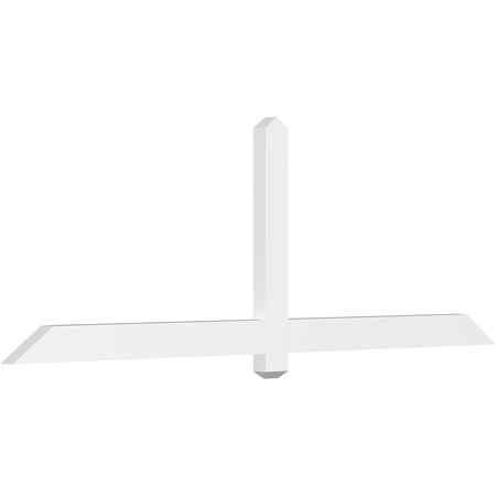 Ekena Millwork Eugene Architectural Grade PVC Gable Bracket, 84"W x 28"H x 2"D x 4"F, 8/12 Pitch GBP084X28X0204EUG00